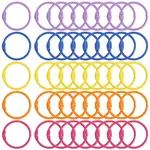 100Pcs 5 Colors Zinc Alloy Loose Leaf Book Binder Hinged Rings