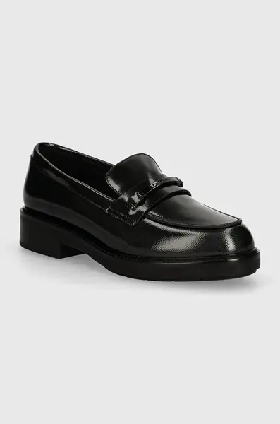 Kožené mokasíny Calvin Klein LOAFER W/M BAR SAFF LTH