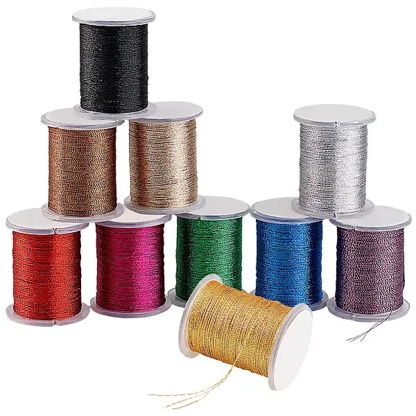 10 Rolls 10 Colors Waxed Nylon Cord