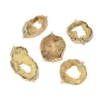 Dyed Natural Druzy Agate Slice Nuggets Links Connector Charms