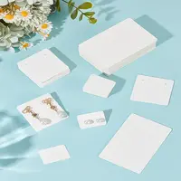 150Pcs 3 Styles Rectangle Paper Jewelry Display Cards Set for Earrings Necklaces