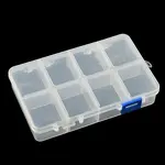 (Defective Closeout Sale: Yellowing) 8-Gird Plasitc Organizer Storage Boxes