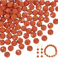 100Pcs Polymer Clay Rhinestone Beads