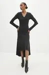 Šaty Answear.LAB černá barva, midi
