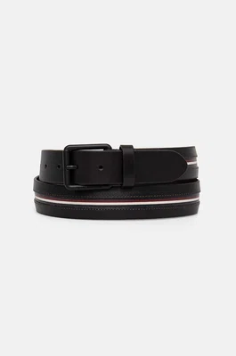 Kožený pásek Tommy Hilfiger pánský, hnědá barva, AM0AM12813
