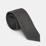 Kravata s hedvábím HUGO Tie 6 cm šedá barva, 50520645