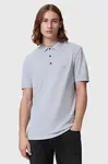 Bavlněné polo tričko AllSaints REFORM modrá barva, M075PB