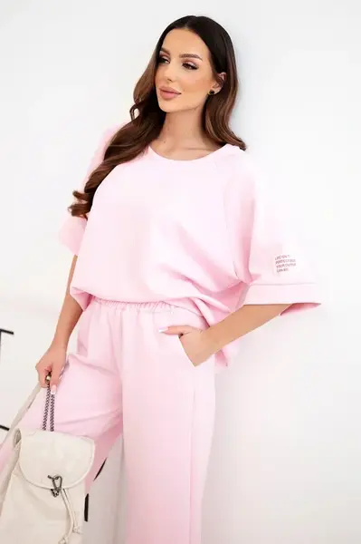 Kesi dámská souprava v barvě růžové cukrové vaty