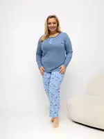Modré plus size pyžamo DU-PI-FP-510.13