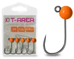 Delphin jigová hlavička t-area bl wolframový jig fluo oranžový 5 ks - #4 / 2,2 g / 6,4 mm