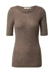 InWear Tričko 'Fang'  hnedá melírovaná