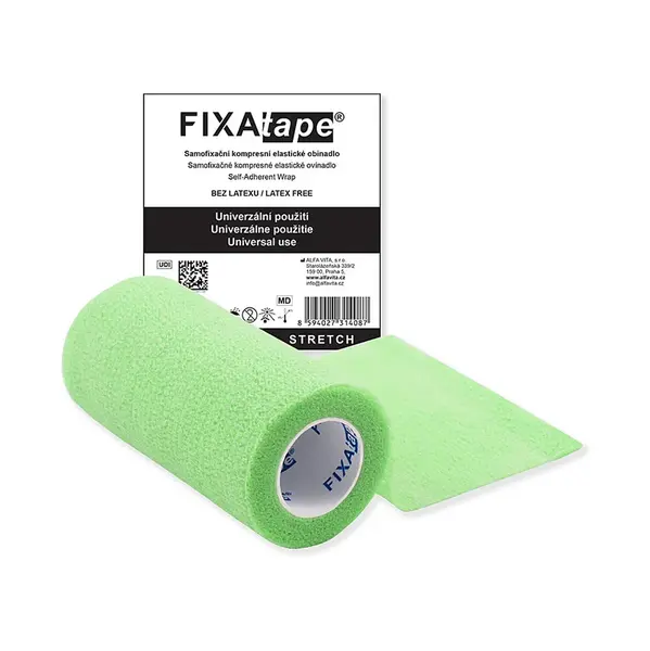 FIXAPLAST Fixatape stretch samofixační obinadlo 10 cm x 450 cm zelené 1 kus