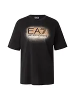 EA7 Emporio Armani Tričko  béžová / svetlobéžová / čierna