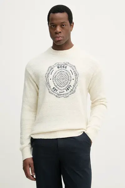 Svetr s příměsí vlny BOSS Orange Kerbert