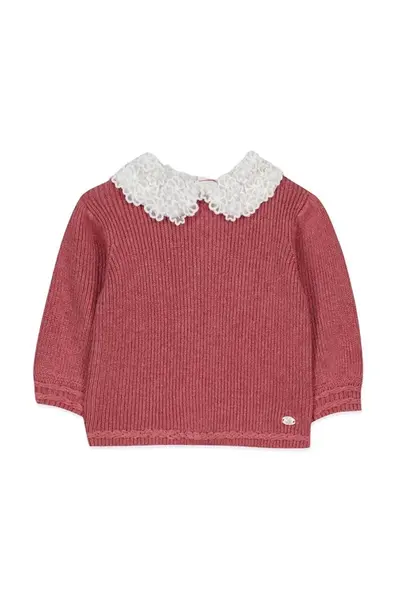 Dětský svetr s příměsí vlny Tartine et Chocolat růžová barva, TZ18151