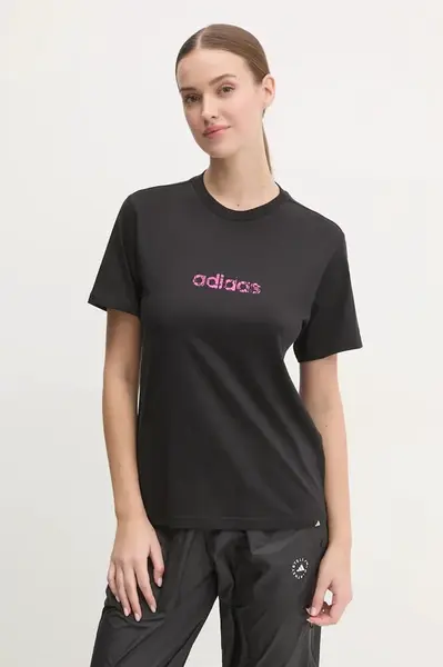 Bavlněné tričko adidas Camo černá barva, JN1401