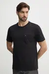 Bavlněné tričko Tommy Hilfiger černá barva, MW0MW37283