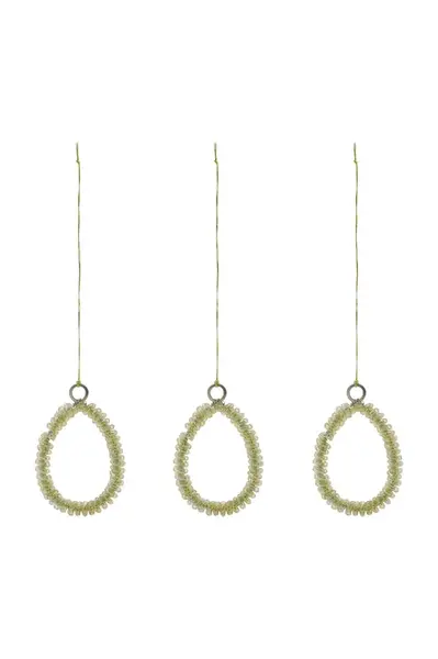 Sváteční dekorace House Doctor HDBead 3 x 4,5 cm 3-pack