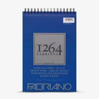 Černý skicák Fabriano 1264 200g A4