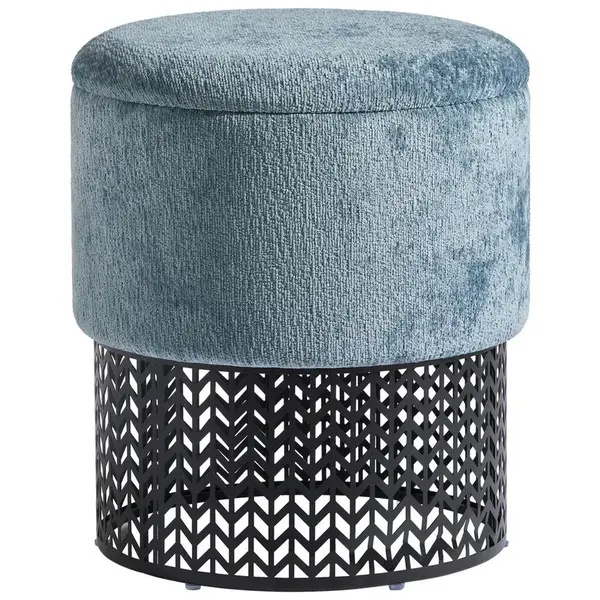 MID.YOU TABURET, kov, textil, kompozitní dřevo, 40/44/40 cm