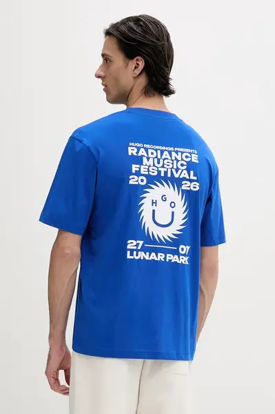 Bavlněné tričko Hugo Blue Nunarix