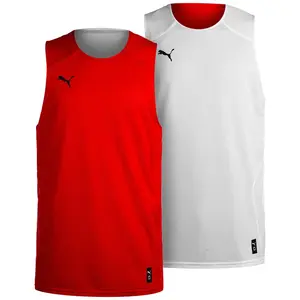 PUMA Funkčné tričko 'Hoops Team Reverse'  červená / čierna / biela