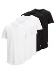 JACK & JONES Tričko 'JJENoa'  čierna / biela
