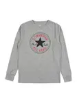 CONVERSE Tričko  sivá melírovaná / červená / čierna