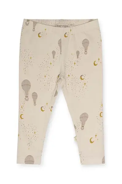 Dětské bavlněné legíny That's mine Elois béžová barva