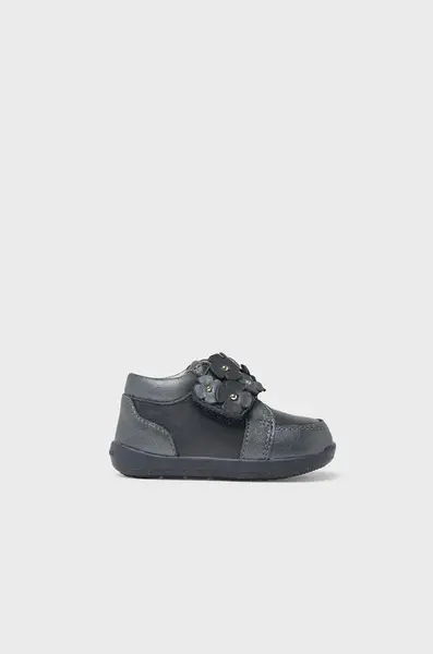 Dětské kožené boty Mayoral tmavomodrá barva