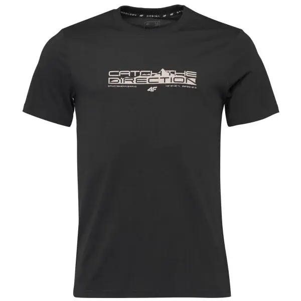 4F TSHIRT MEN Pánské triko, černá, velikost