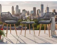 Malý set zahradního nábytku Ziggy, šedý, 3 díly