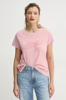 Bavlněné tričko Levi's dámské, růžová barva, A8804