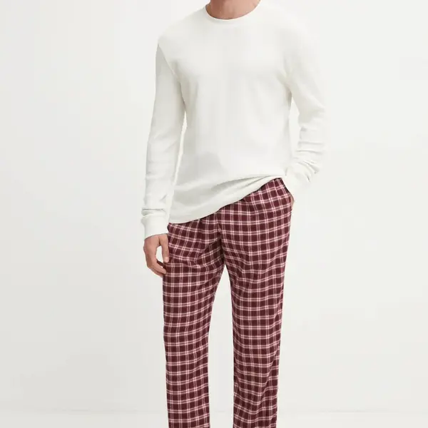Pyžamo Hollister Co. béžová barva, KI313-4022