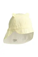 Oboustranná bavlněná čepice pro děti Liewood žlutá barva