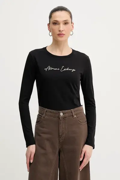 Armani Exchange  Bavlněné tričko s dlouhým rukávem