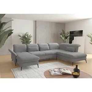 Sit & More SEDACÍ SOUPRAVA, textil, šedá