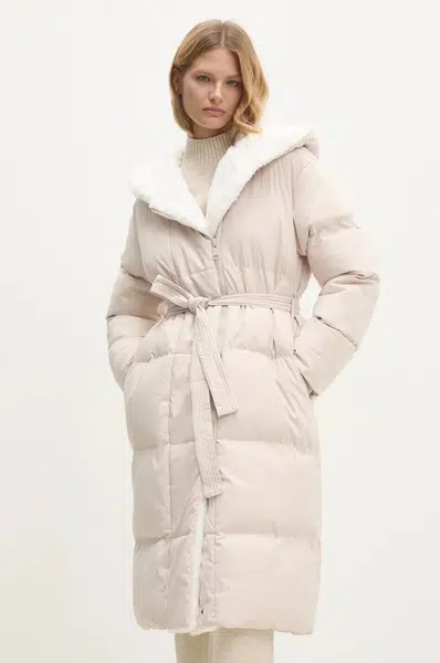 Bunda Answear.LAB dámská, béžová barva, zimní