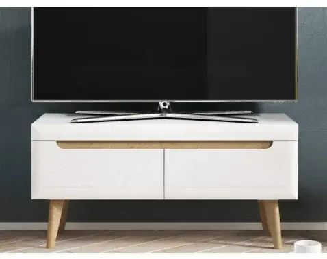 Televizní skříňka Nordi, 107 cm, dub riviera/bílá lesk