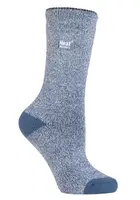 Dámske Heat Holders LITE termo ponožky melírované stredne hrubé -Džínsová