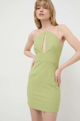 Šaty Elisabetta Franchi zelená barva, mini, AB51441E2