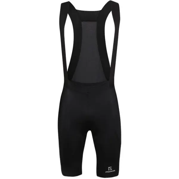PROGRESS TORQMAN SHORTS BIB Pánske cyklistické krátke nohavice na traky, čierna, veľkosť