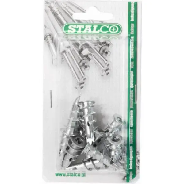 Hmoždinka šnek do sádrokartonu, zinek+hliník, ø 8 mm, STALCO, bal.10 ks