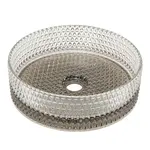 Umývadlo na dosku SAT Purity 36x36 cm černá bez otvoru pre batériu, bez prepadu SATGLA3636BB