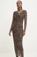 Šaty Answear.LAB hnědá barva, midi