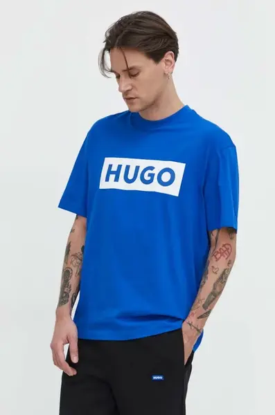 Bavlněné tričko Hugo Blue Nico