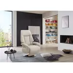 Sit & More RELAXAČNÍ KŘESLO, kůže, bílá