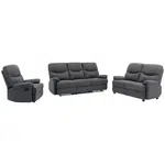 P & B SEDACÍ SOUPRAVA 3+2+1, textil, šedá