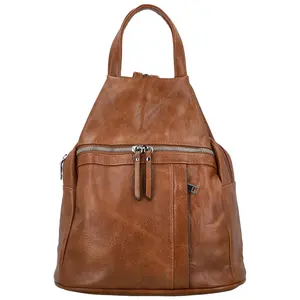 Stylový dámský koženkový batoh Narcisa, hnědý