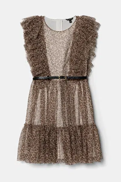 Dívčí šaty Guess hnědá barva, mini, J5RK25 KAZO0